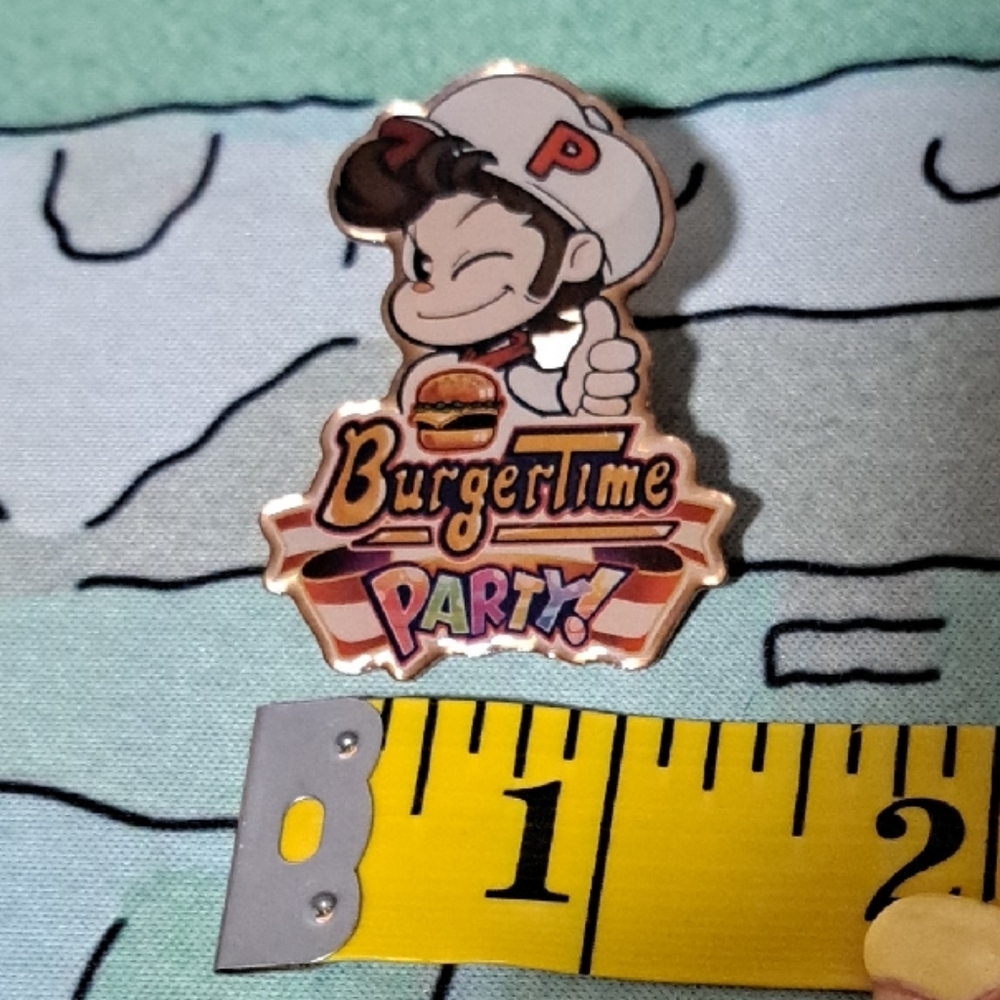 New Burgertime Party Enamel Pin